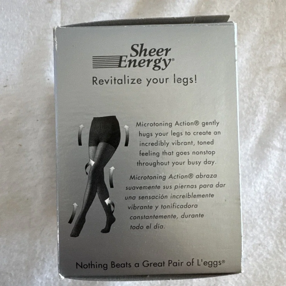 Vintage 2 Pair L'eggs‎ Sheer Energy Size B Suntan 351 24 Control Top Pantyhose